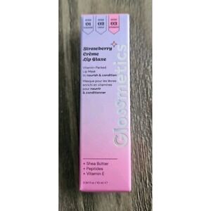 GLOSSMETICS Strawberry Creme Lip Glaze Vitamin-Packed Lip Mask 0.34oz